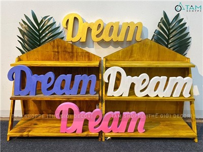 Chữ gỗ DREAM dính liền 15x40cm CHUCAI-G-04